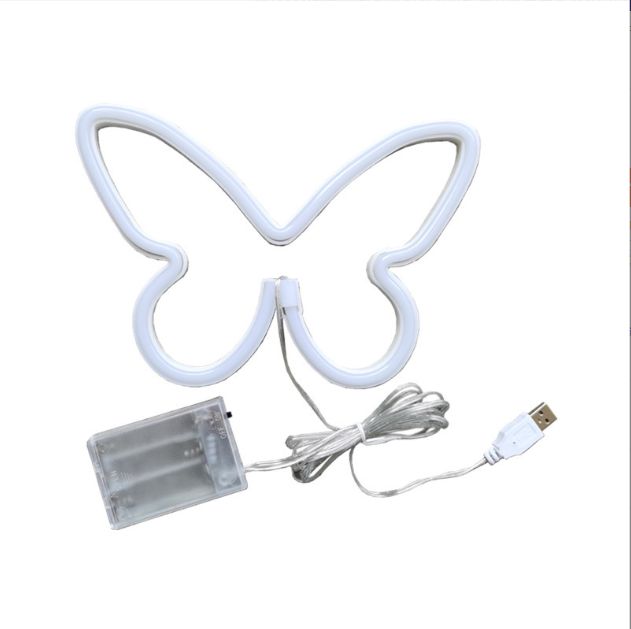 Glowing Butterfly LED Neon Sign for Bedroom and Party Décor
