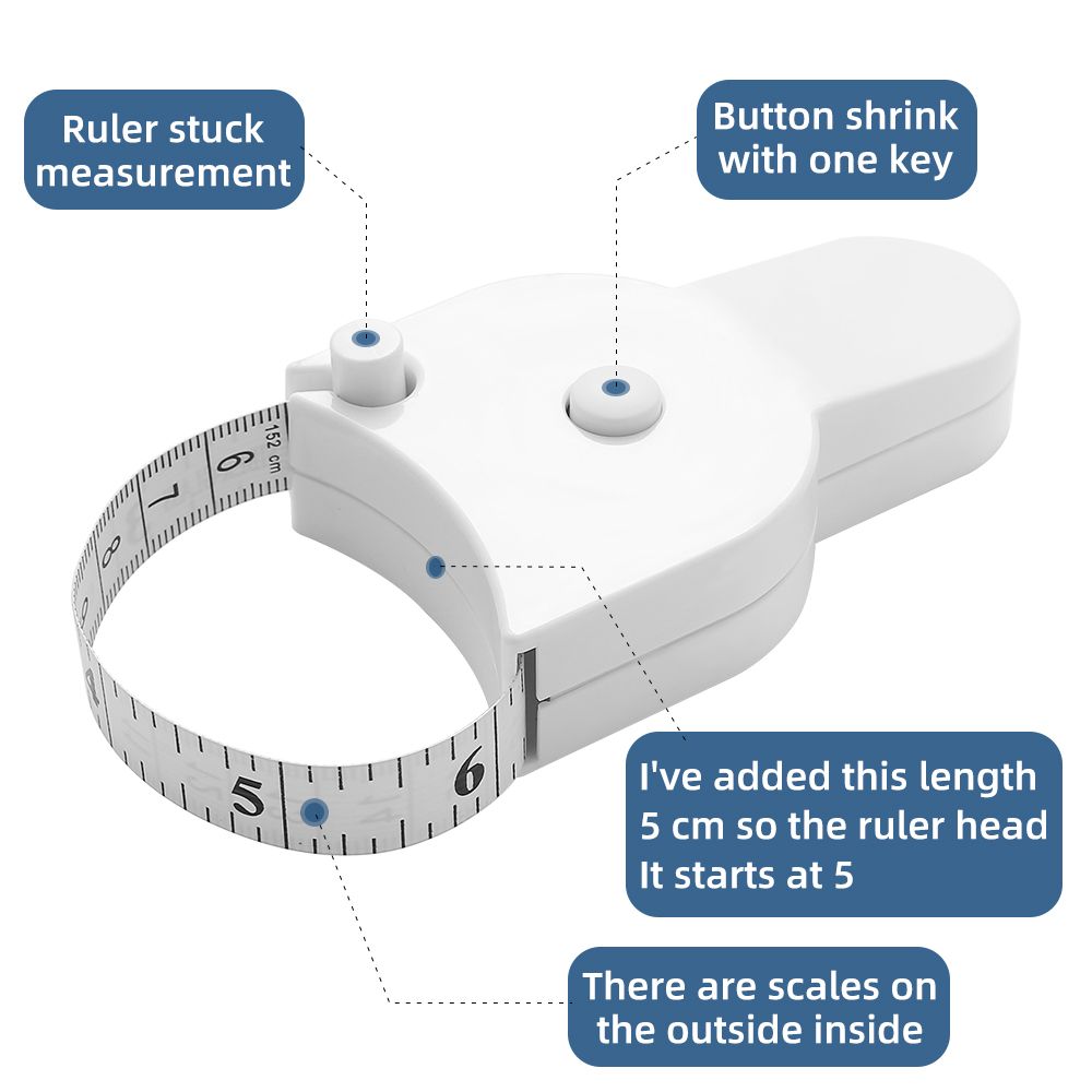 Body Fat and Weight Loss Measuring Tape with Lock Mechanism