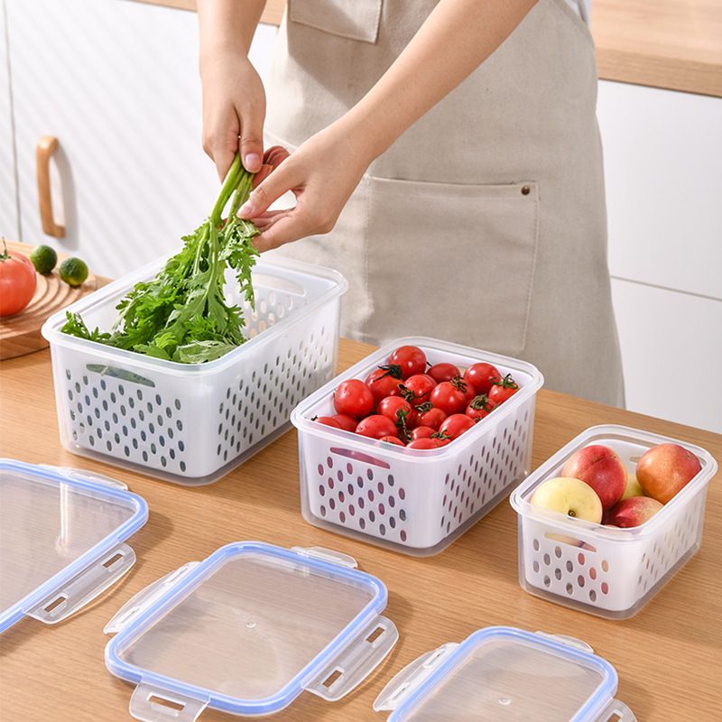 Kitchen and Refrigerator Organizer Box Set for Fresh Food Storage