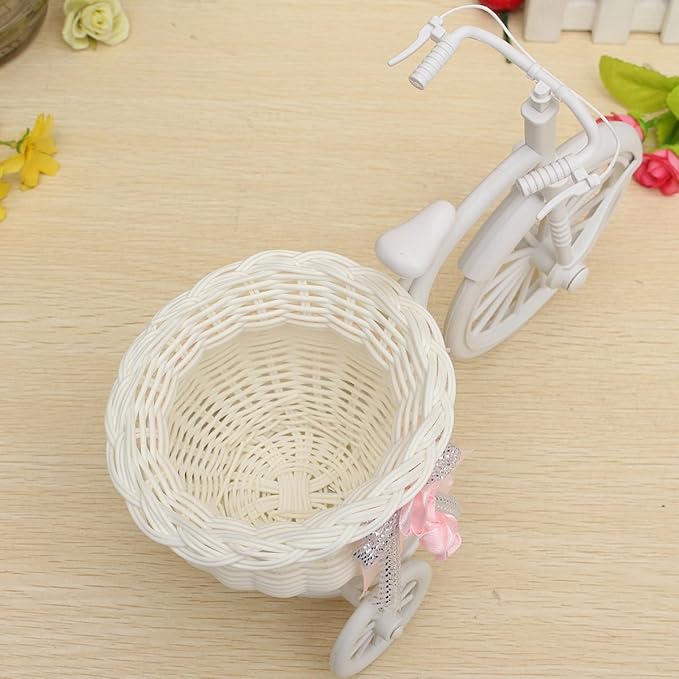 Elegant Cycle Flower Vase with Peony Charm